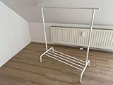 IKEA RIGGA Garderobenständer, weiß, Metall, White, 111 x 51 x 126 cm